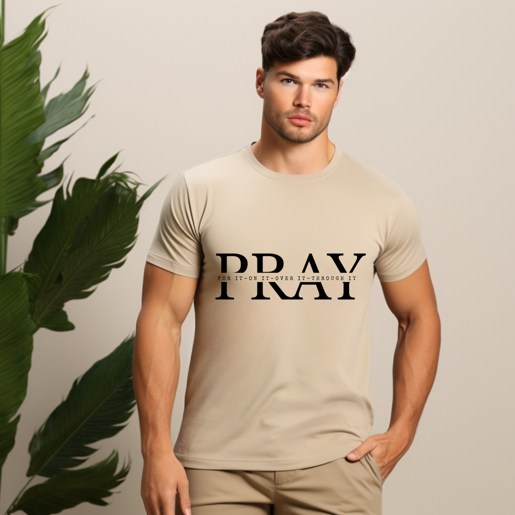 PRAY Christian Faith T-Shirt – Inspirational Religious Shirt, Faith Based Graphic Tee
