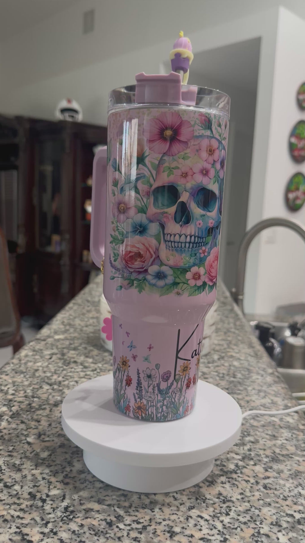 Personalized Catrina Tumbler – 30 oz & 40 oz Stainless Steel Day of the Dead Cup, Dia de los Muertos Drinkware, Chingona Gift
