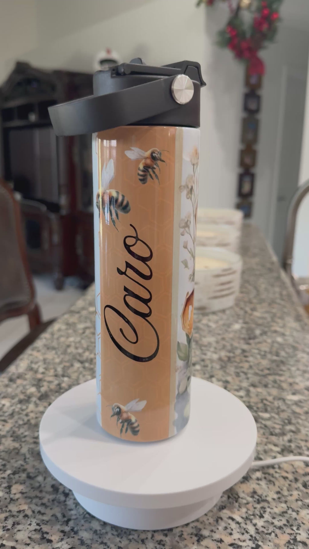 Bee & Bloom Tumbler – 20 Oz Vibrant Floral Design 🐝🌸